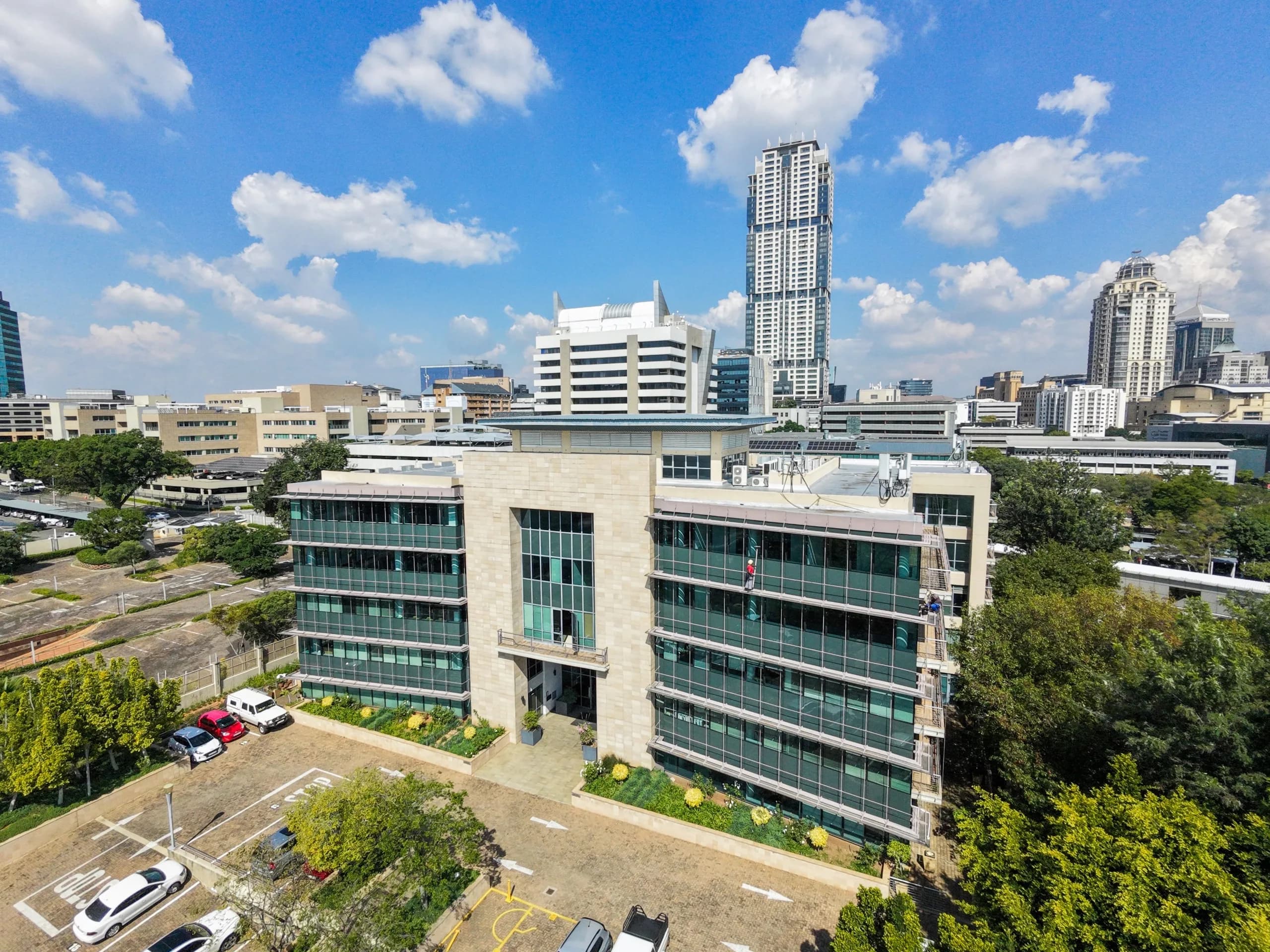 Prime 898m2 Fully Fitted Corporate Suite with Entertainment Boardroom & Private Balconies | Grayston Drive, Sandton