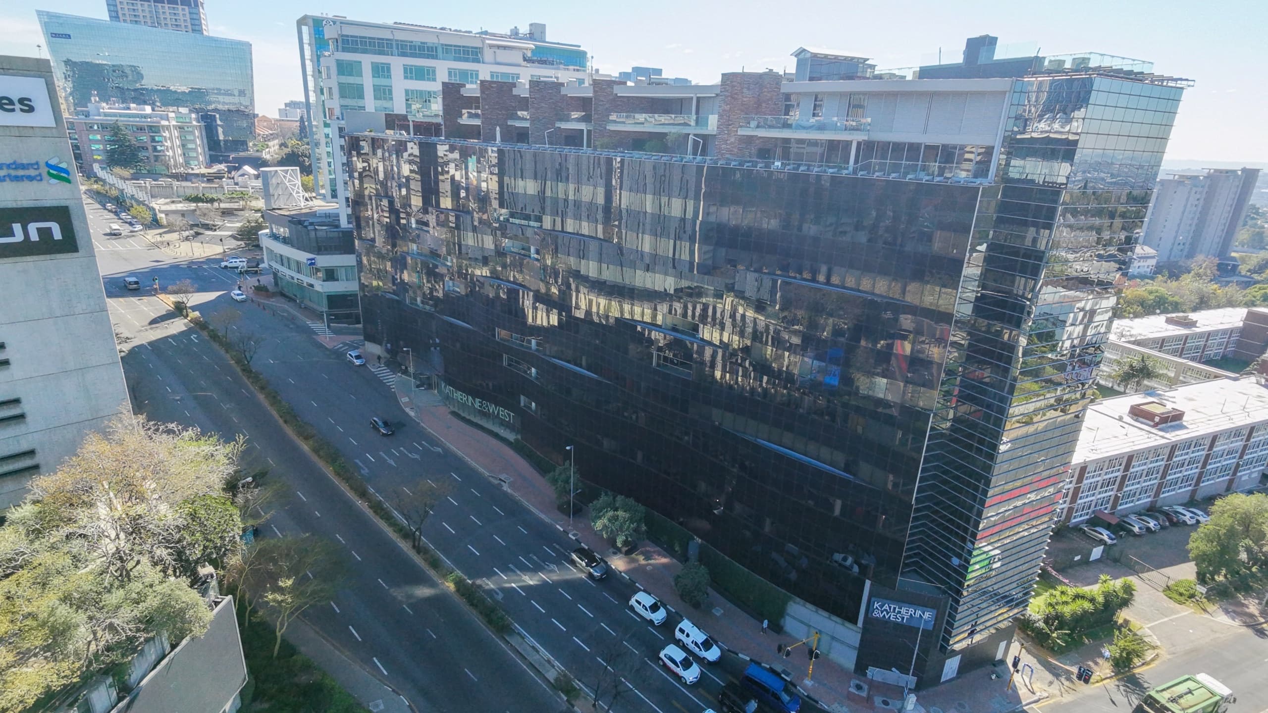 Fitted 133m2 5th-Floor P-Grade Office with Panoramic Northern Views & Private Balcony | Katherine & West, Sandton CBD